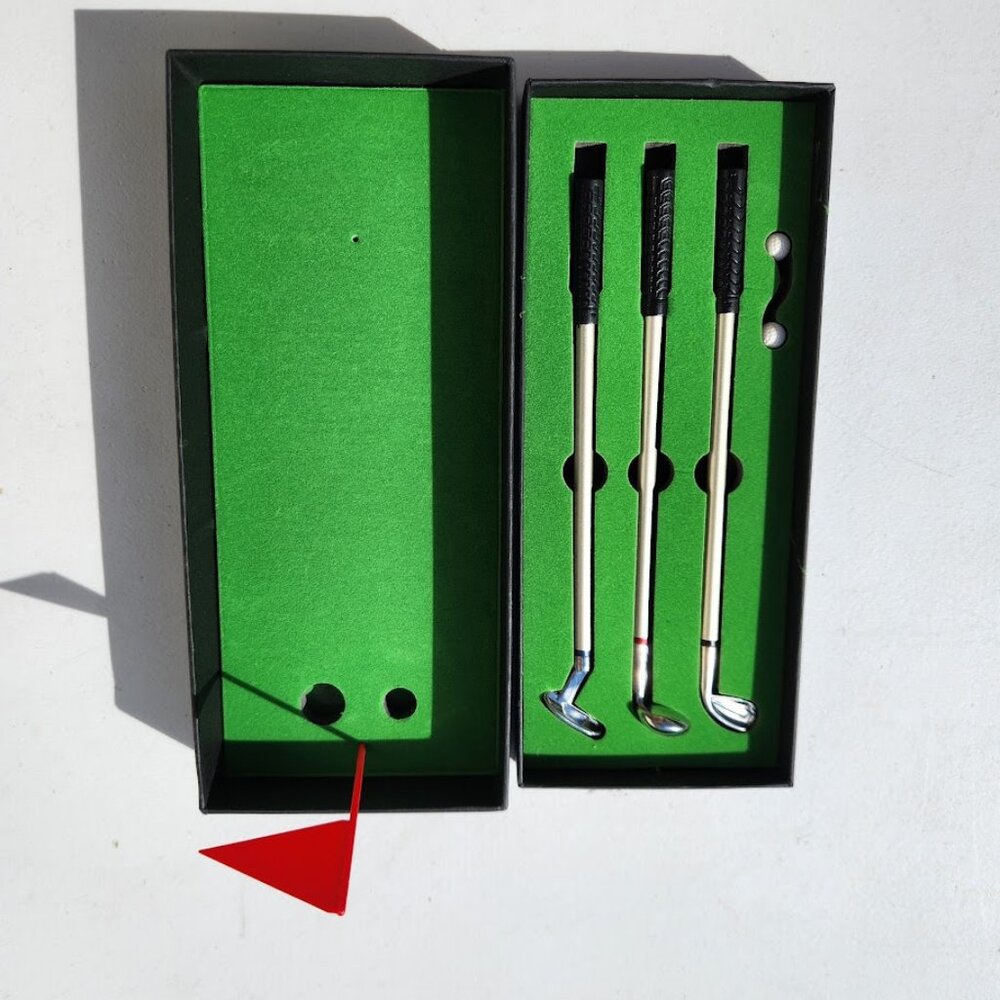 NEW Golf Pens Golfing Golfer Gag Gift Set Desk Accessories Decor Table Game Mini - Picture 8 of 13